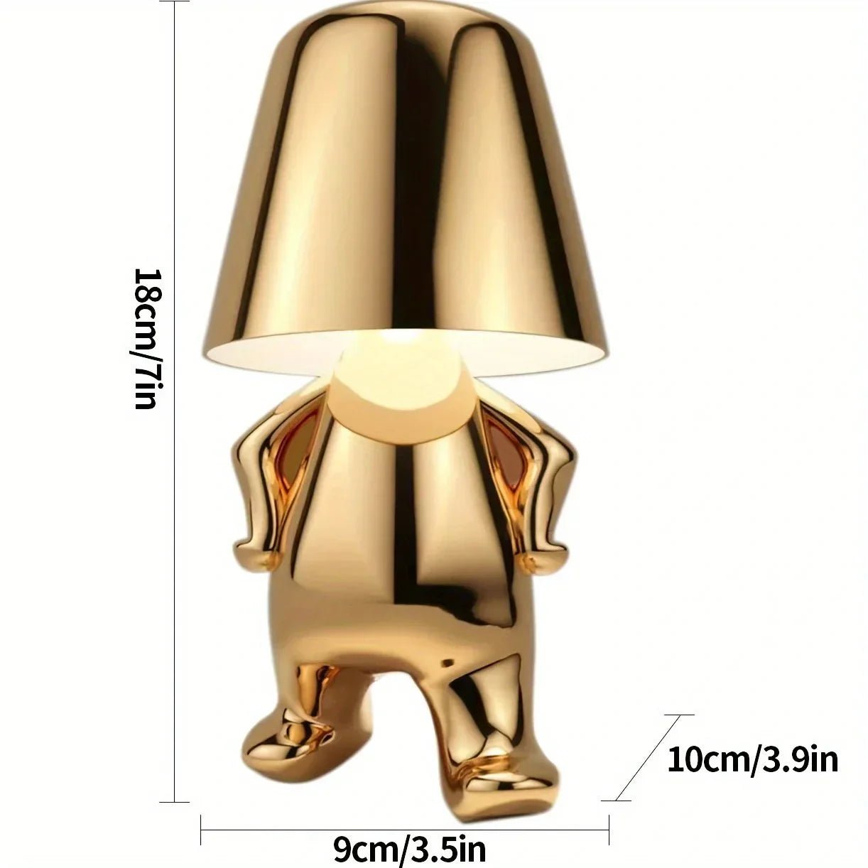 GoldenGlow - Gouden Standbeeld Tafellamp