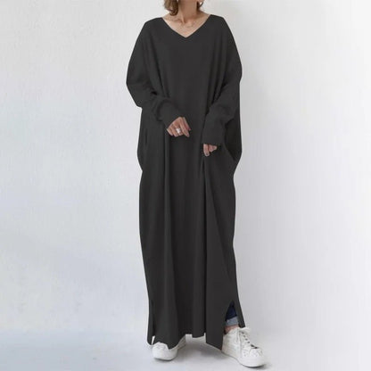 Halina - Elegante Maxi Jurk met V-Hals