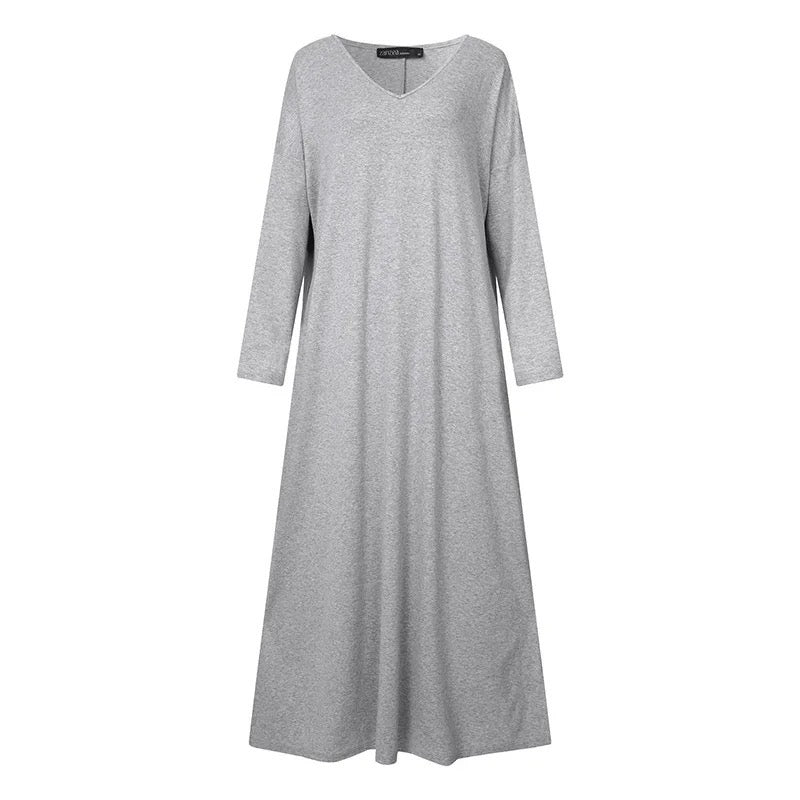 Halina - Elegante Maxi Jurk met V-Hals