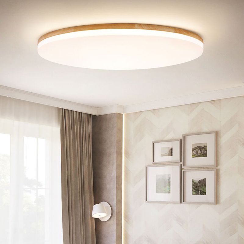 Lumina - LED Plafondlamp Hout Metaal