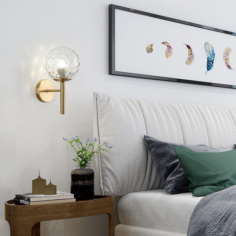 LumiOrb - Moderne Glazen Bol Wandlamp met 1 Licht en Bolarm