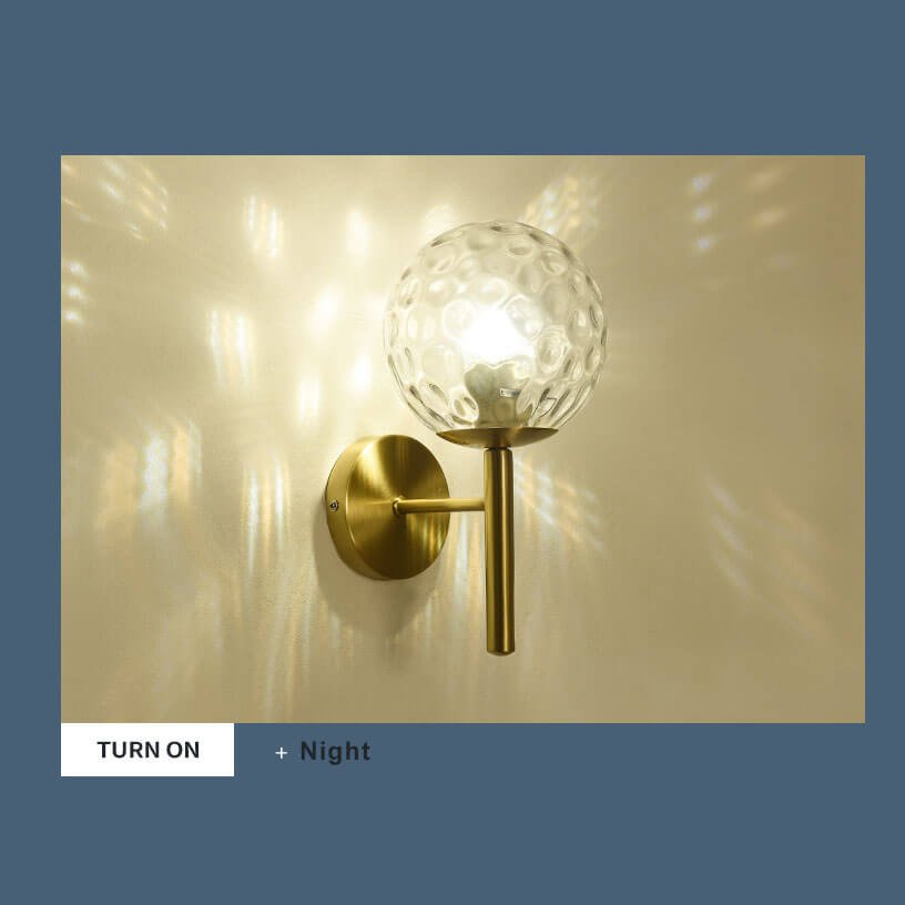 LumiOrb - Moderne Glazen Bol Wandlamp met 1 Licht en Bolarm