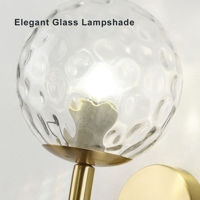 LumiOrb - Moderne Glazen Bol Wandlamp met 1 Licht en Bolarm