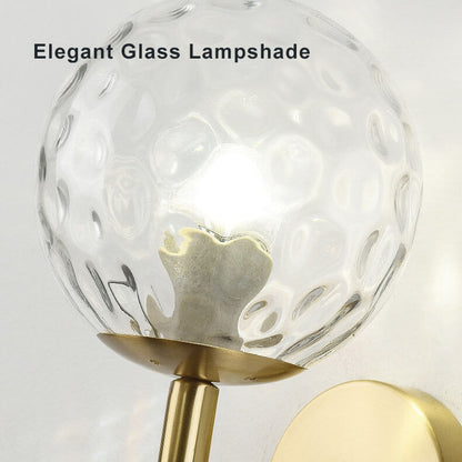 LumiOrb - Moderne Glazen Bol Wandlamp met 1 Licht en Bolarm