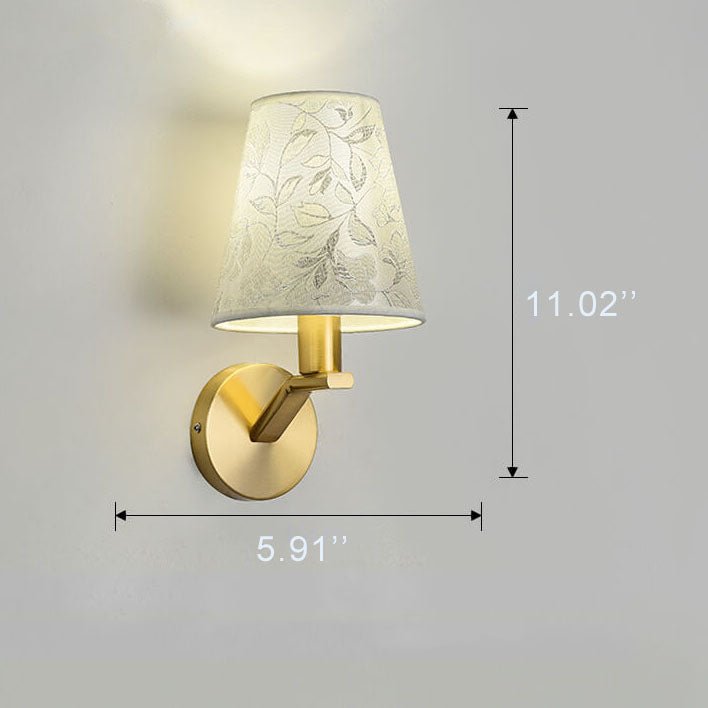 LumiPetal - Moderne Stoffen Kuppel Wandlamp met 1 Lichtarm