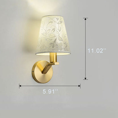 LumiPetal - Moderne Stoffen Kuppel Wandlamp met 1 Lichtarm