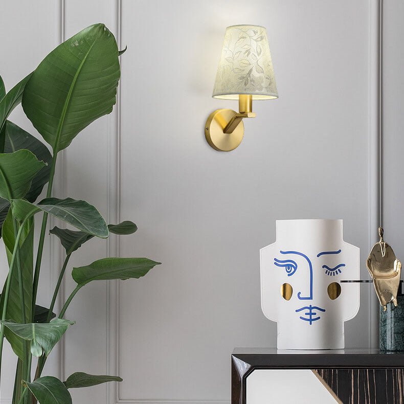 LumiPetal - Moderne Stoffen Kuppel Wandlamp met 1 Lichtarm