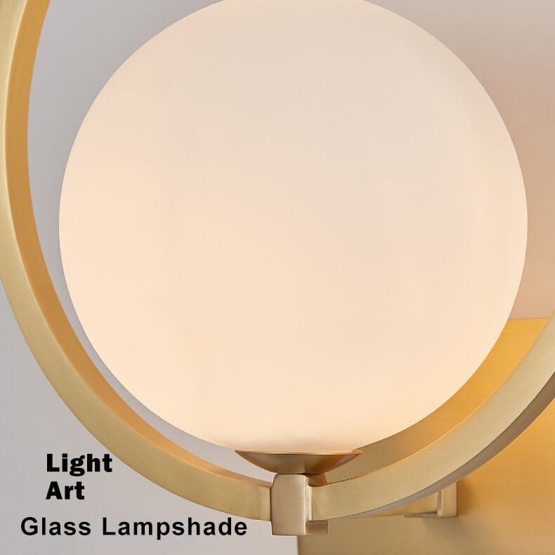 LumiSphere - Moderne Wandlamp met Ronde Glazen Bol en 1 Lichtpunt