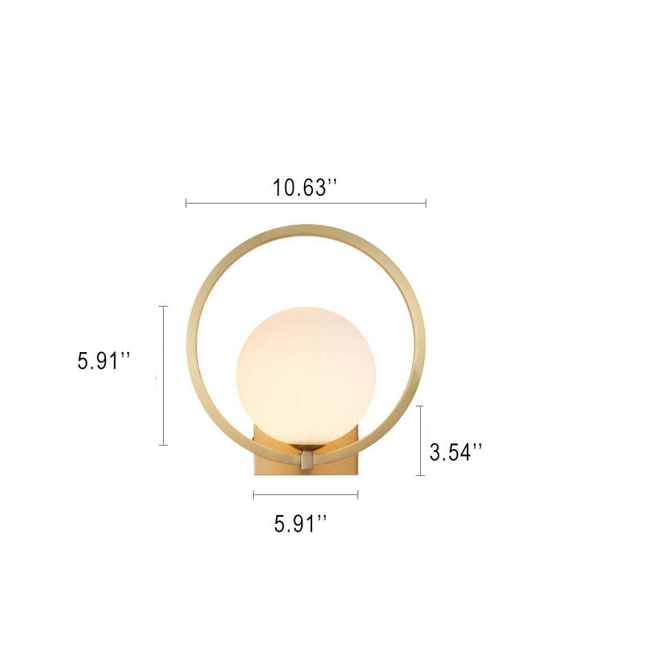 LumiSphere - Moderne Wandlamp met Ronde Glazen Bol en 1 Lichtpunt