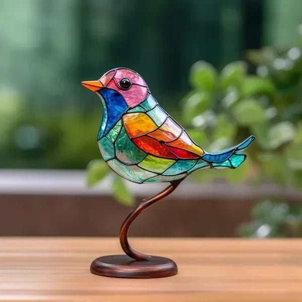 LuxeHome - FeatheredArt Glasvogel Sculpturen voor een Elegante Interieurstijl