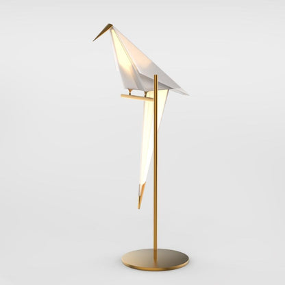 LuxeWing - Gouden Origami Tafellamp met Kraanvogel