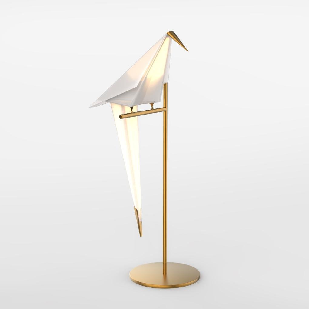 LuxeWing - Gouden Origami Tafellamp met Kraanvogel