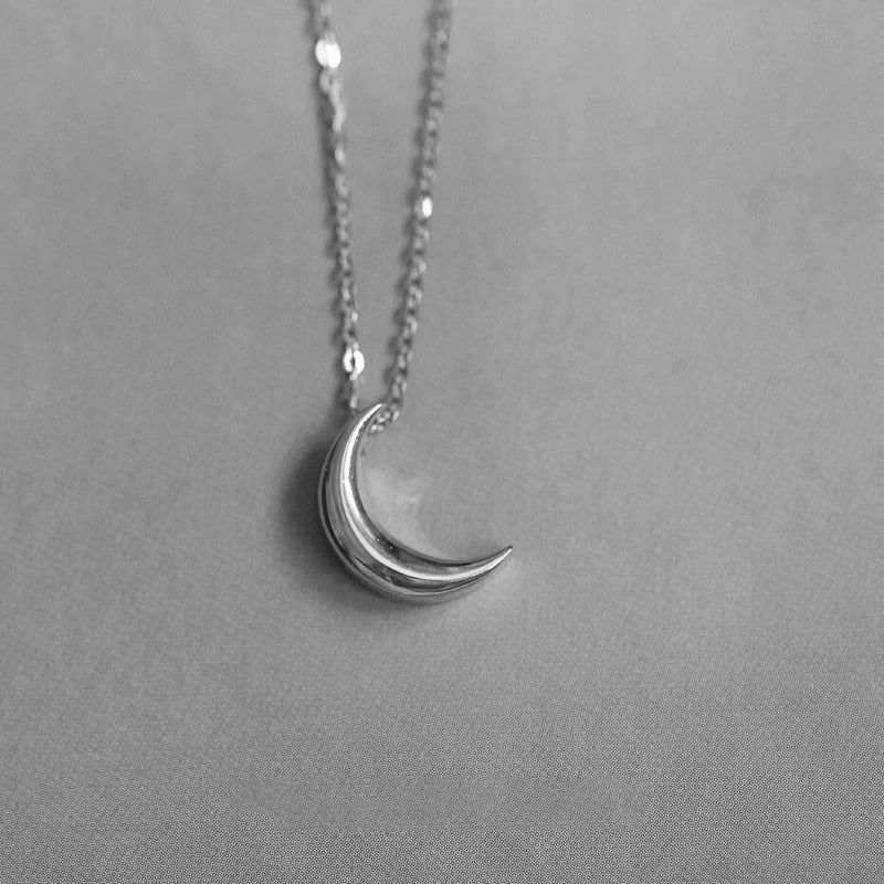 MaanChoker - 925 Sterling Zilveren Maan Ketting