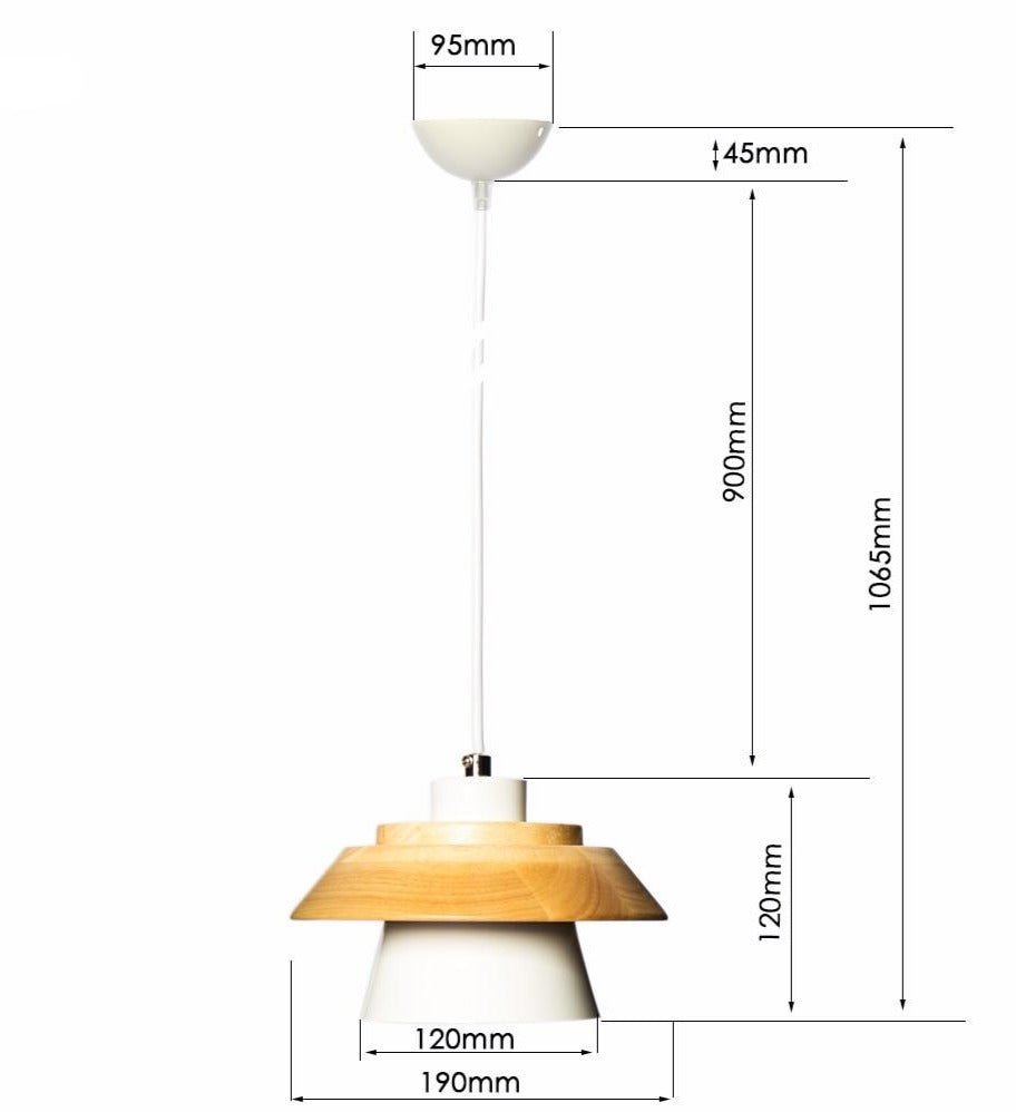 NordicGlow - Strakke Houten Pendellamp