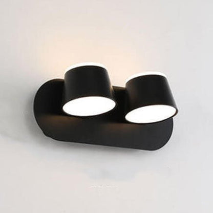 NordicTwist - Rotabele LED-Wandlamp met Cilinderscherm en 1/2/3 Vlammen