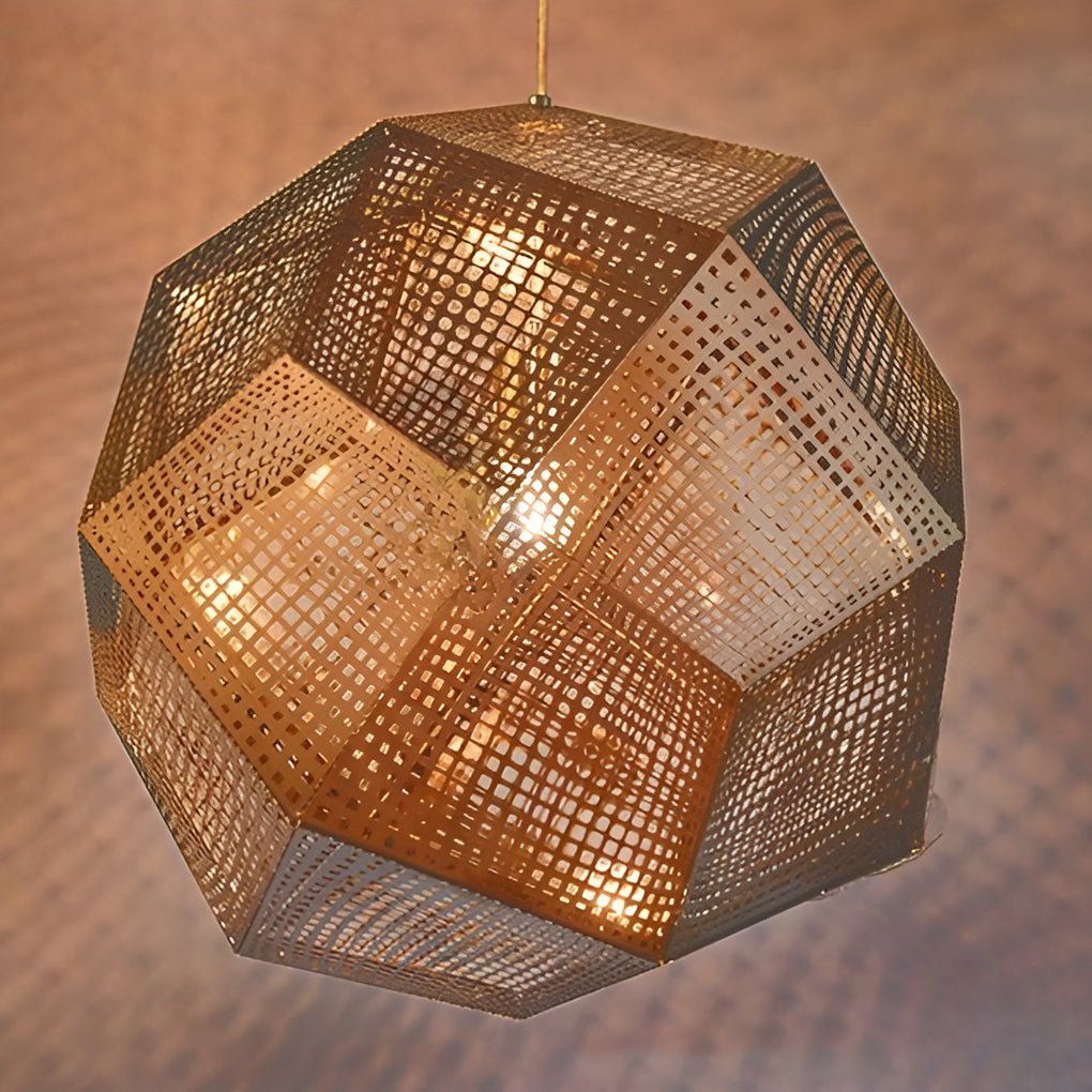 OrbGlow - Ronde Geometrische Hanglamp met Luxe Metaalafwerking