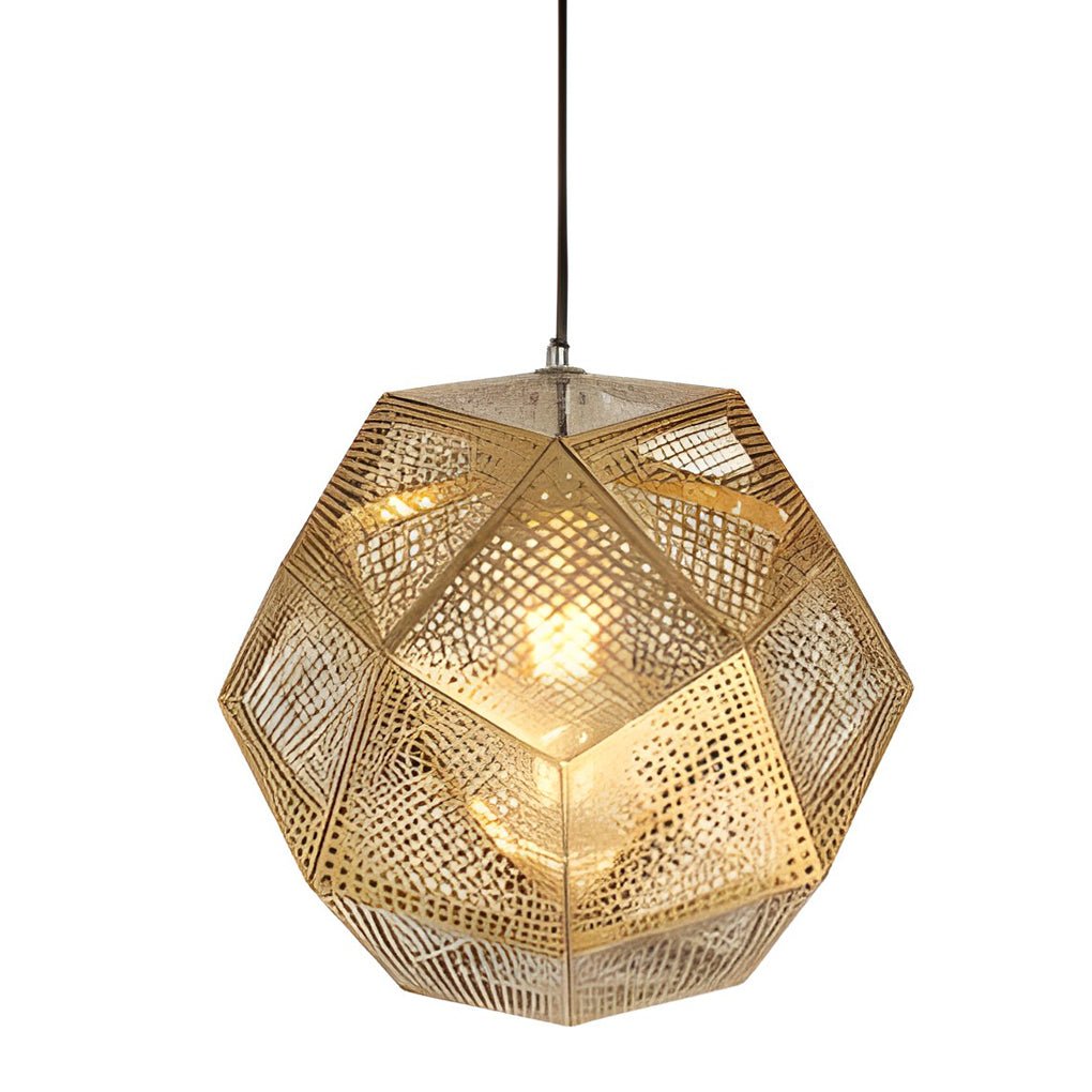 OrbGlow - Ronde Geometrische Hanglamp met Luxe Metaalafwerking