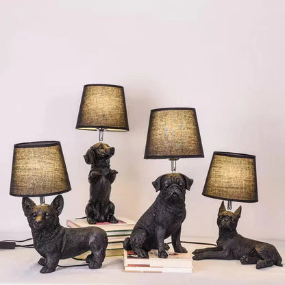 PupArtGlow - Art Deco Puppy Tafellamp