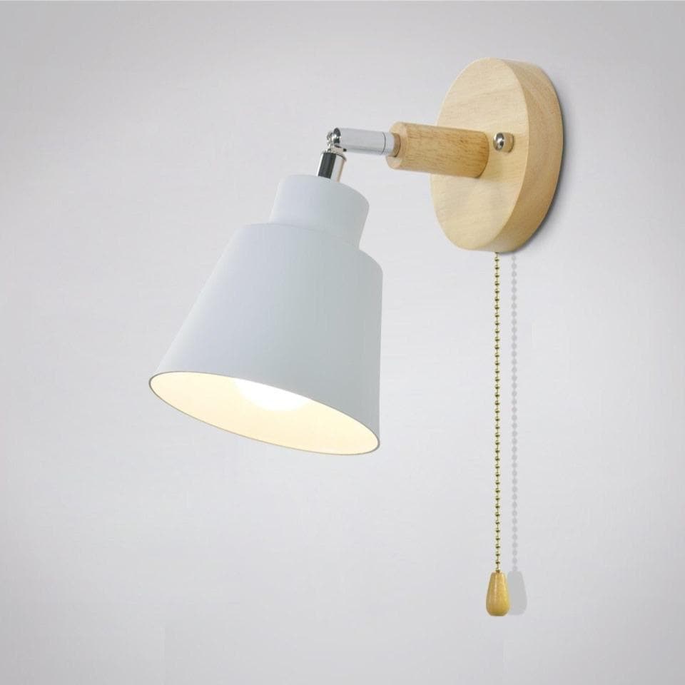 Roterende Collin Wandlamp met Trekschakelaar