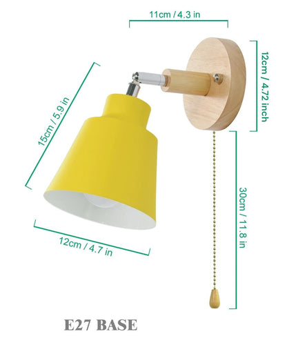 Roterende Collin Wandlamp met Trekschakelaar