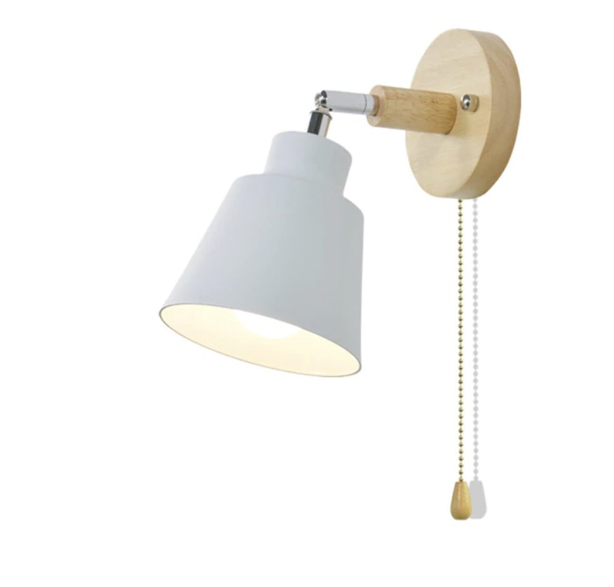 Roterende Collin Wandlamp met Trekschakelaar