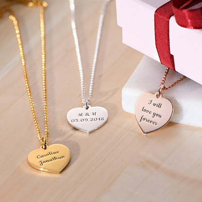 HartGravure - Gepersonaliseerde Hart Ketting