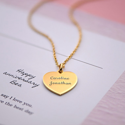 HartVormig - Gepersonaliseerde Gravure Ketting