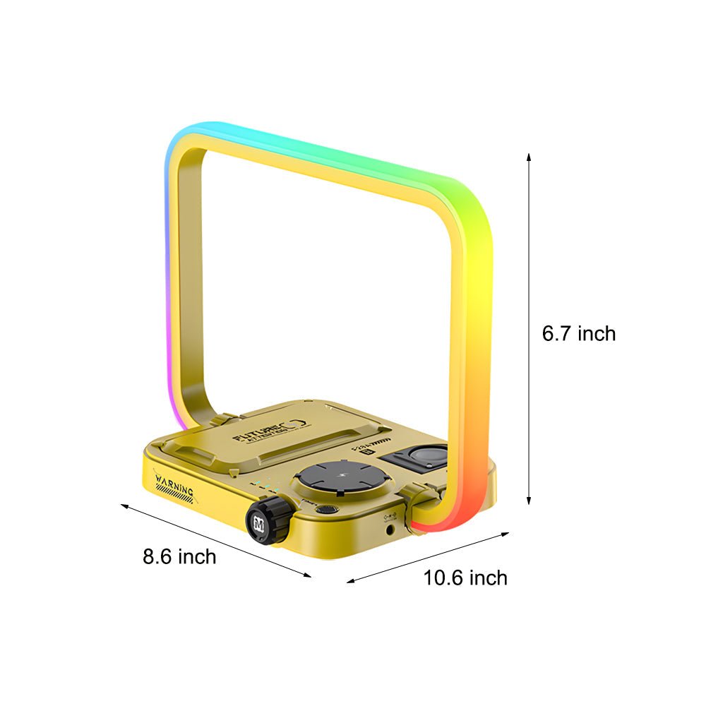 SpectrumGlow - RGB Tafellamp met Draadloze Oplader en Timing Opties