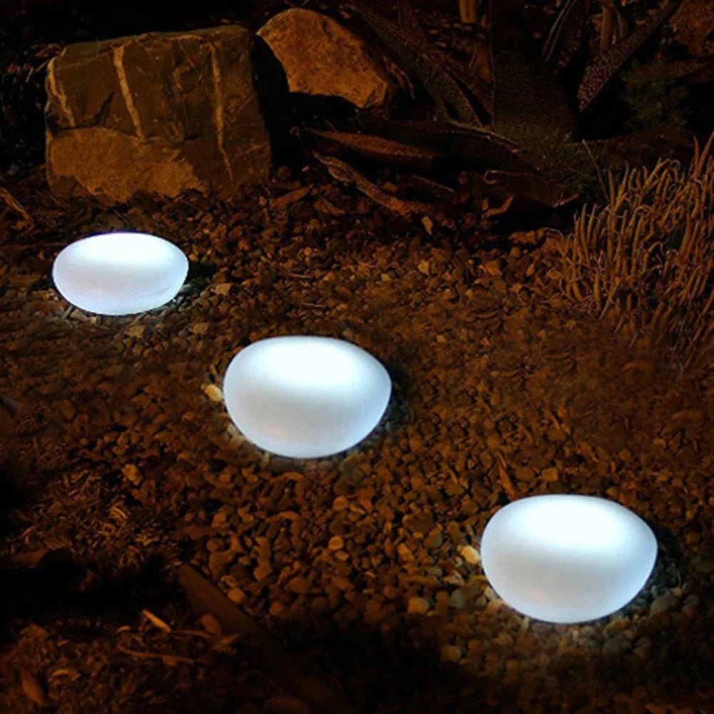 SunsetGlow Stone Lamp - Elegante Zonne-Kiezelsteenlamp voor Magische Avondverlichting