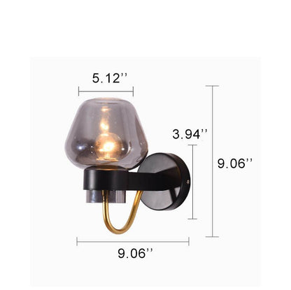 VetroLuxe - Elegante Glas Beker Wandlamp met 1 Lichtpunt