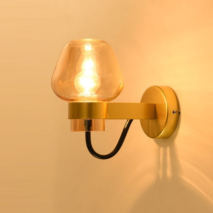 VetroLuxe - Elegante Glas Beker Wandlamp met 1 Lichtpunt