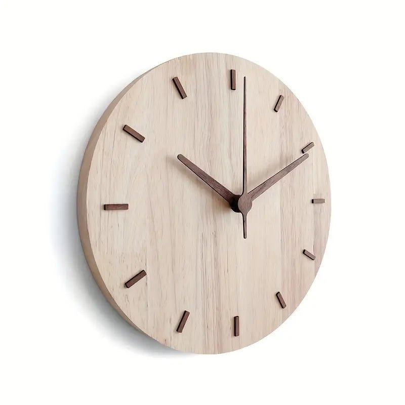 WoodlandTime - Elegante Wandklok van Walnoothout