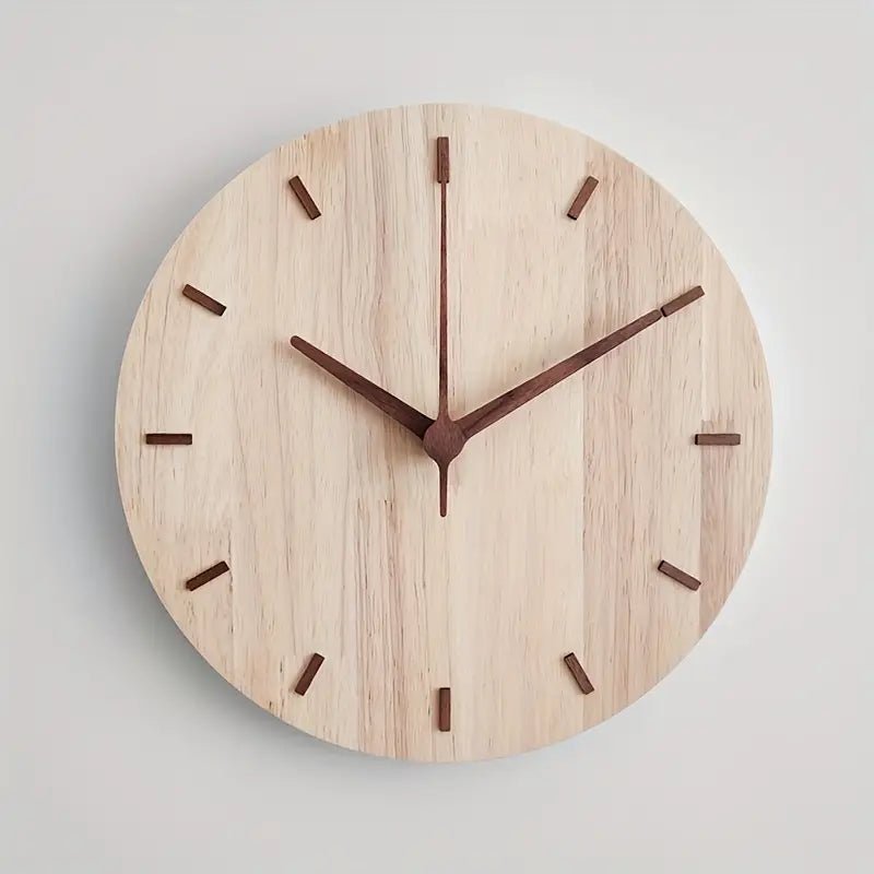 WoodlandTime - Elegante Wandklok van Walnoothout