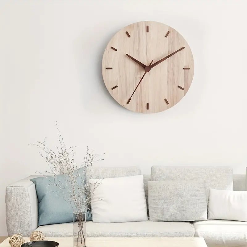 WoodlandTime - Elegante Wandklok van Walnoothout