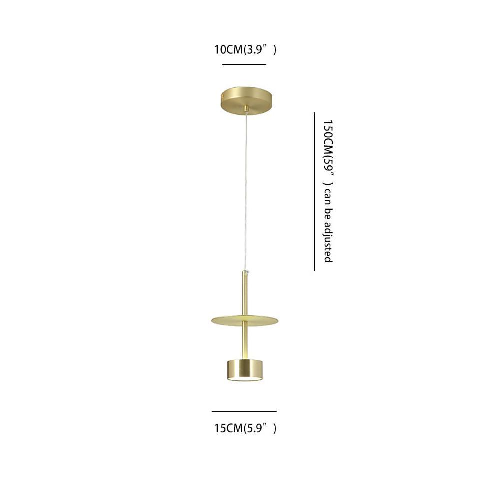 EilandGlans - Enkelvoudige Metalen Hanglamp