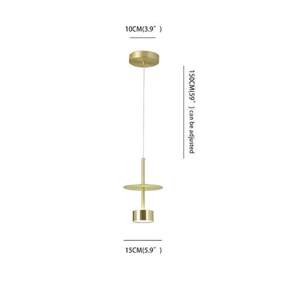 EilandGlans - Enkelvoudige Metalen Hanglamp